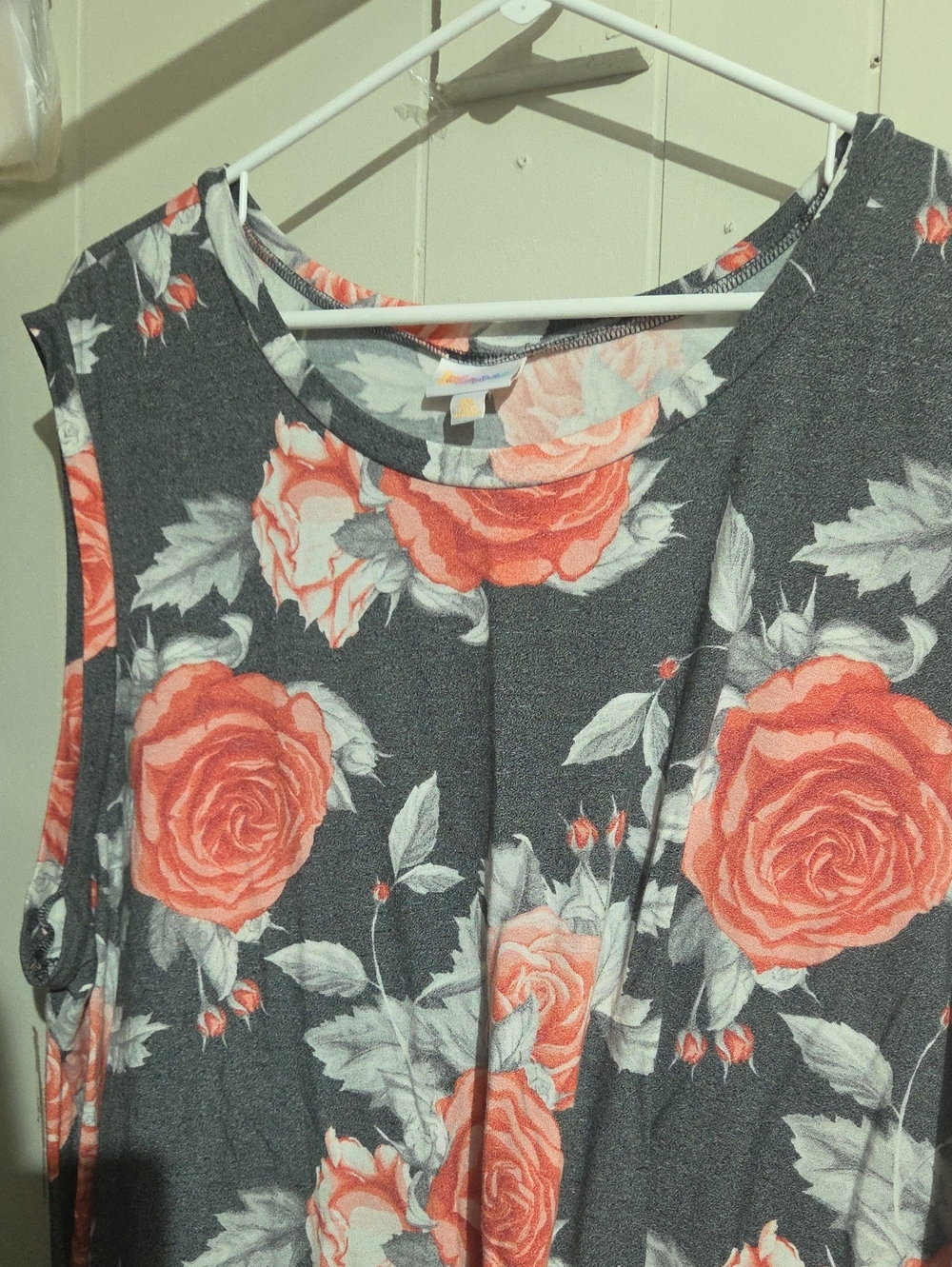 Lularoe Sleeveless Floral Rose Print Tanktop 3x Like New - Very Soft